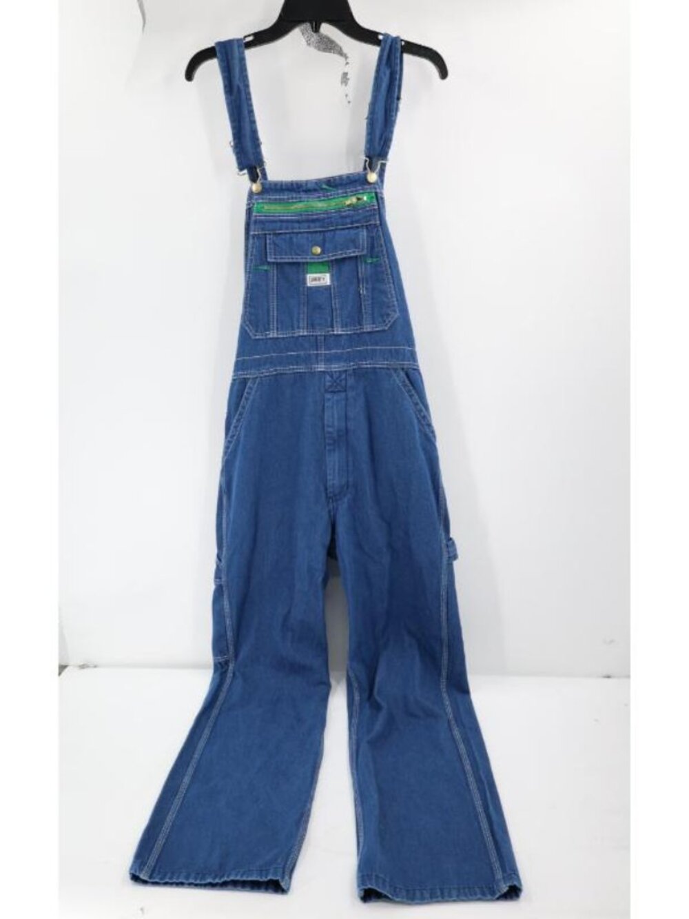 Liberty Bib Overalls Mens 34 L32 Cotton Workwear Utility Straight Leg Blue Denim